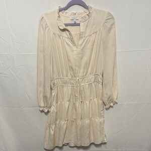 Current Air Cream Long Sleeve Dress
